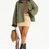 Womens Contrast Collar Jacket Casual Button Down Long Sleeves Crop Trench Coat Outerwear with Pockets
