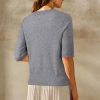 Women's Wool Blend Summer Fall Seamless Half Sleeve Tops 2025