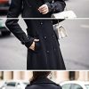 Women's Double Breasted Duster Trench Coat Slim Full Length Maxi Long Overcoat