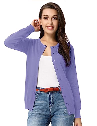 Women's Classic Long Sleeve Knit Cardigan Sweaters Casual Open Front Button Down Cardigans S-3XL