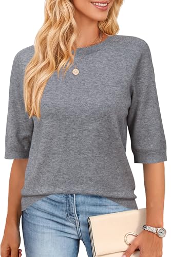Women's Wool Blend Summer Fall Seamless Half Sleeve Tops 2025