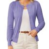 Women's Classic Long Sleeve Knit Cardigan Sweaters Casual Open Front Button Down Cardigans S-3XL
