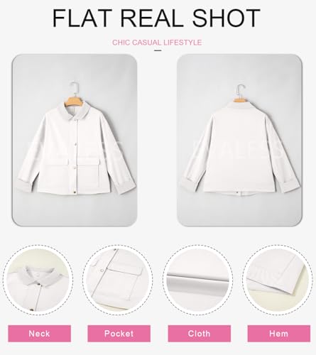 Jackets for Women Fall Fashion 2025 Lightweight Coat Button Down Cropped Shackets With Pockets
