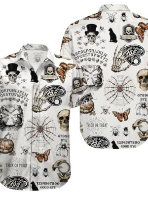 Gifts for Halloween, Halloween Button Down Shirt for Men, Skull Shirt for Men, Skull Gifts, Birthday Gifts for Men