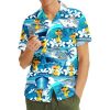 Mens Hawaiian Shirt, Tropical Raccoon Hawaiian Shirt Casual Button Down Holiday Beach Summer Short Sleeve Shirt