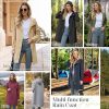 Packable Waterproof Rain Jacket Women with Hood Raincoat Windbreaker Long Hooded Trench Coats S-2XL Available