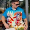 Men's Hawaiian Shirt Button Down Funny Printed Casual Short Sleeve Summer Beach Party BBQ Shirts