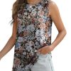 Womens Tank Tops Eyelet Loose Casual Summer Tops Crew Neck Basic Sleeveless Shirts Trendy 2025