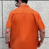 Halloween Trick or Treat Button Down Shirt, Funny Shirt,Short Sleeve Hawaiian Shirt, Graphic Print, Holiday Party Wear