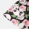 Halloween Shirt Men Fun Pumpkins Skull Short Sleeve Button Down Hawaiian Holiday Shirts