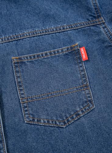 Women Denim Shirts Oversized Long Sleeve Button Down Blouse V Neck Casual Top Shackets