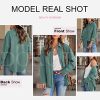 Womens Corduroy Button Down Shirts Boyfriend Long Sleeve Oversized Blouses Tops