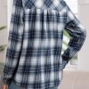 Women's V Neck Plaid Shirts Dressy Casual Blouses Button-Down Business Work Boho Tops Long Sleeve 2025 Fall Outfits