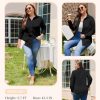 Women's Plus Size Button Down Shirts Long Sleeve Collared Casual Shirt Office Work Blouse Tops