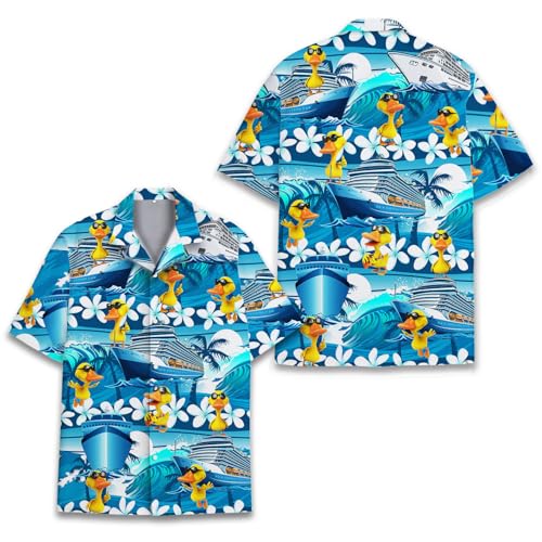Mens Hawaiian Shirt, Tropical Raccoon Hawaiian Shirt Casual Button Down Holiday Beach Summer Short Sleeve Shirt