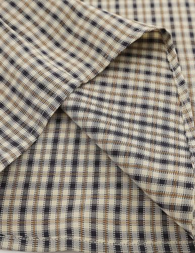 Shirts Plaid Embroidery Short Sleeve Shirt Casual Graphic T-Shirts Men Button Down Tee Tops Oufits
